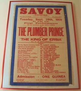 A poster detailing Albert's lead role in The Plumber Prince